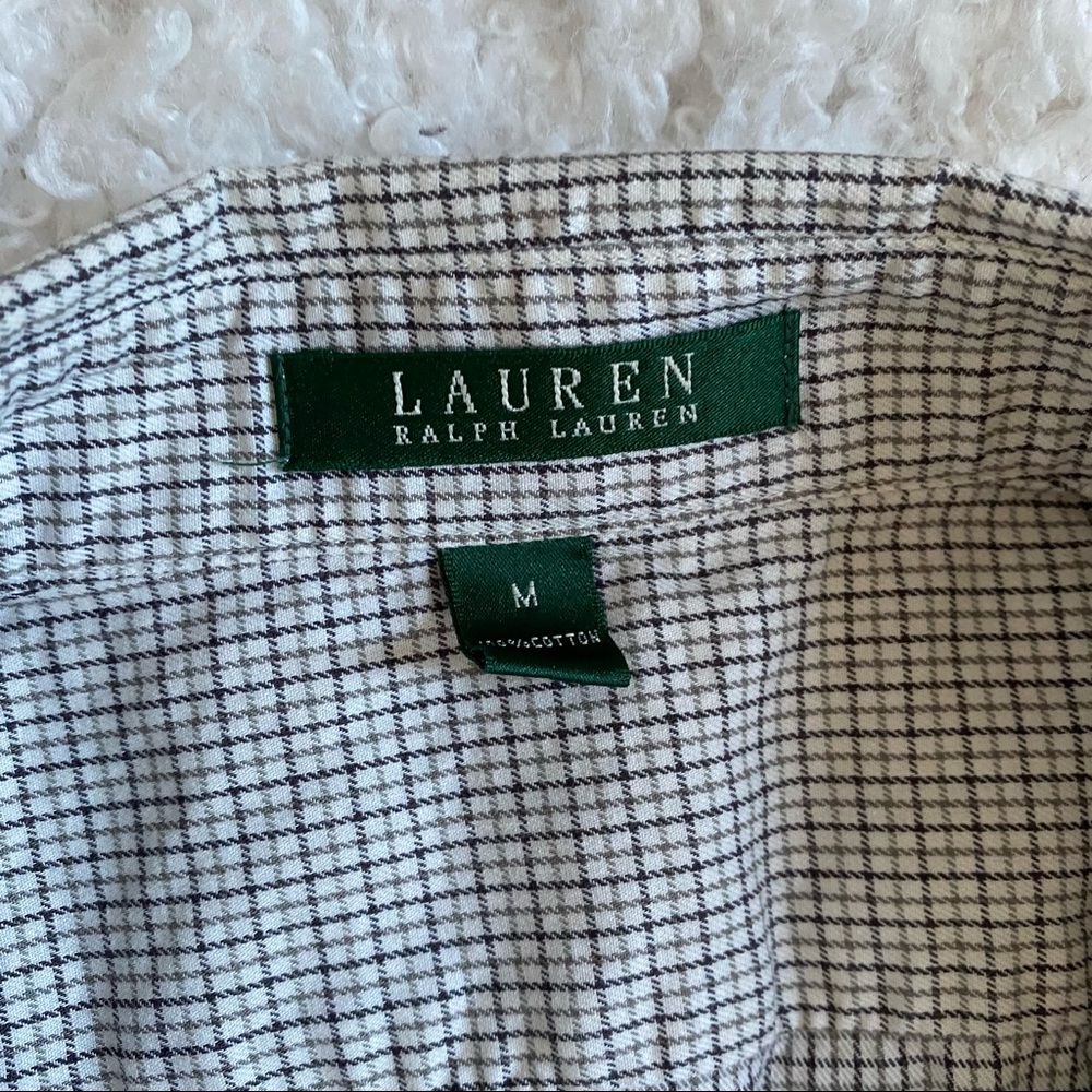 Plaid Ruffle Collar Button Down Top - image 3